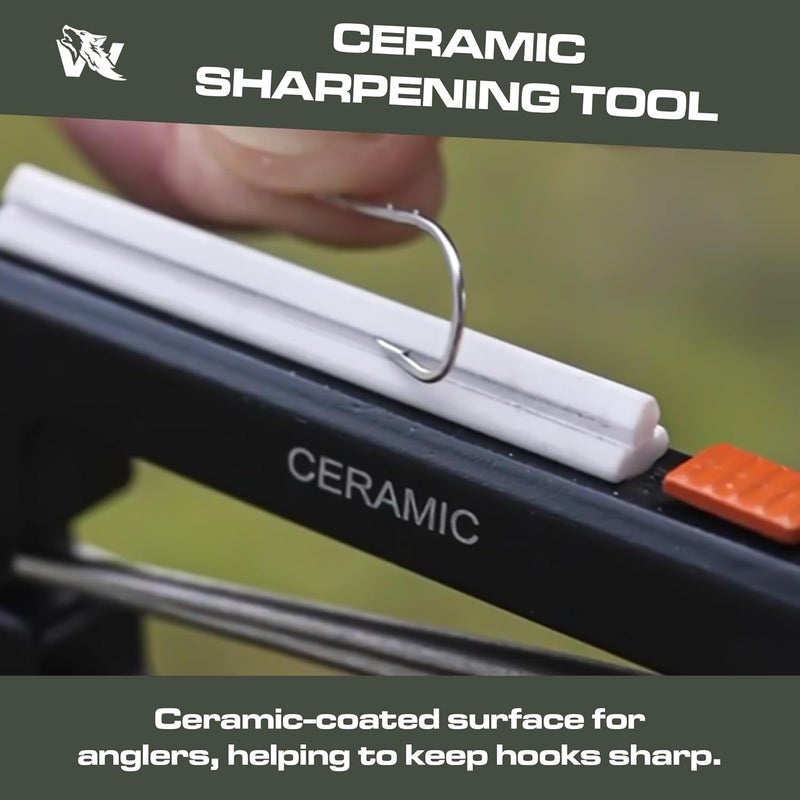 ODENWOLF Blade Professor - Pocket Knife Sharpener - 7 in 1 Portable Handheld Tool with Tungsten Ceramic and Diamond Rods - Compact Portable Knife Sharpener for Hunting, Camping and EDC - Image 5